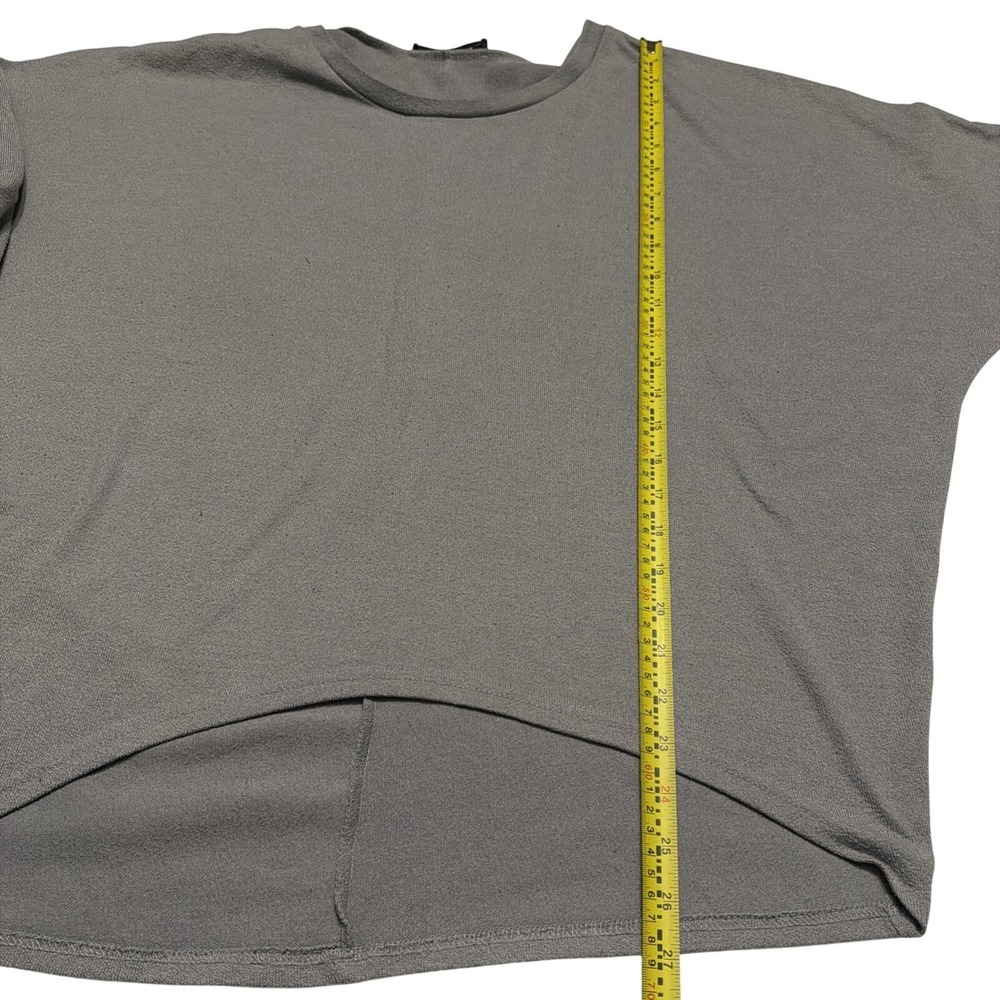 Zanzea Collection Gray High Low Oversized Knit Top 3/4 Sleeve Size M - Picture 4 of 5